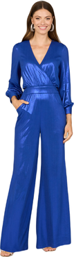 LARA New York Metallic Shimmer Jumpsuit with Pockets