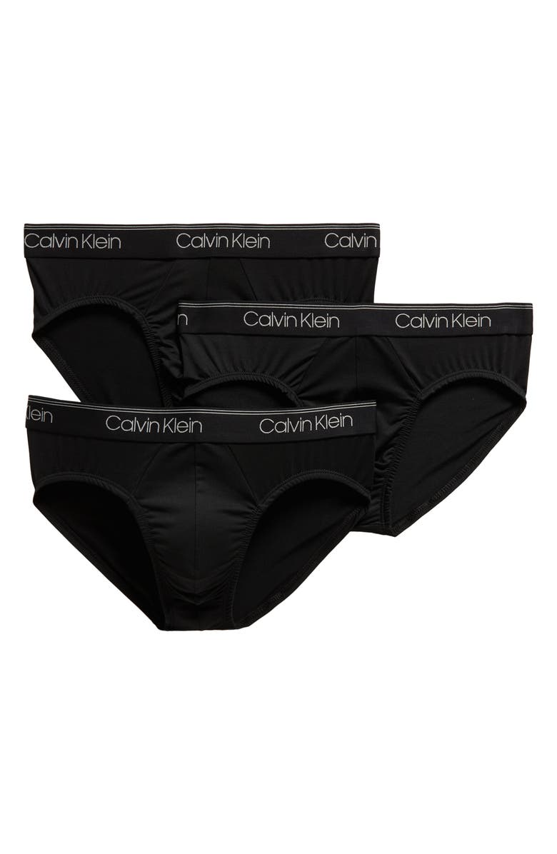 Calvin Klein 3-Pack Microfiber Briefs, Alternate, color, Black