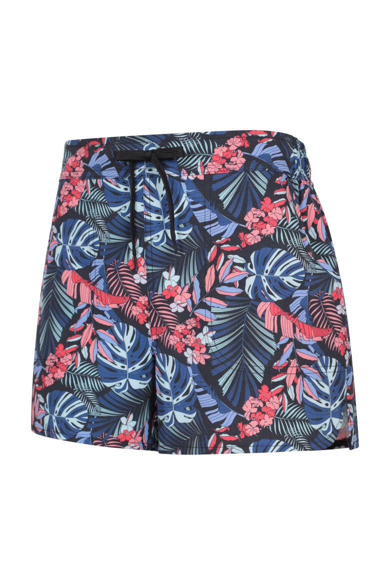 Leaf Print Stretch Boardshorts, Alternate, color, Mixed