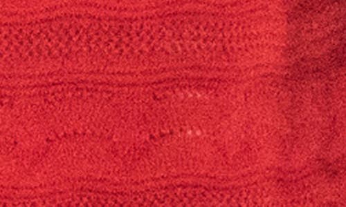 Nina Leonard Pointelle Stitch Short Sleeve Bolero In Nina Red