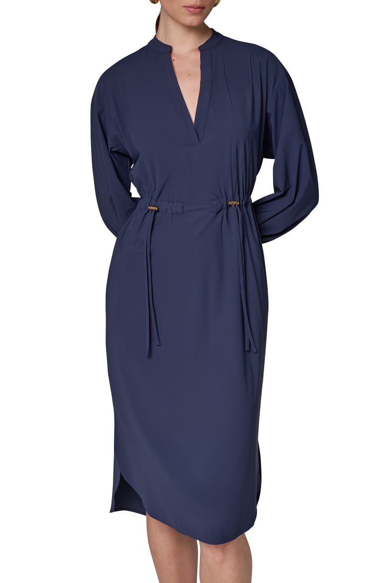 Split Neck Shirtdress, Alternate, color, NIGHT SKY