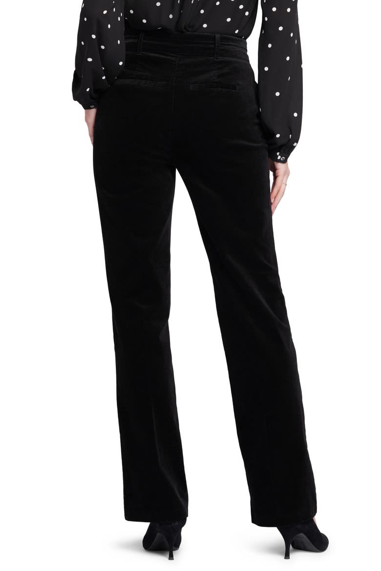 Straight Leg Velveteen Trouser Pants, Alternate, color, BLACK