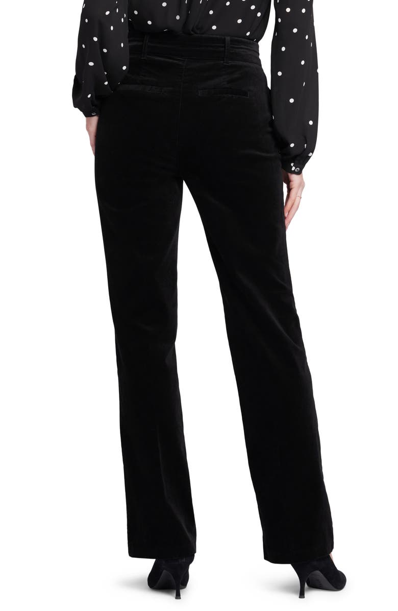 NYDJ Straight Leg Velveteen Trouser Pants, Alternate, color, Black