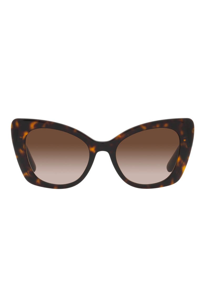 53mm Gradient Butterfly Sunglasses, Main, color, HAVANA
