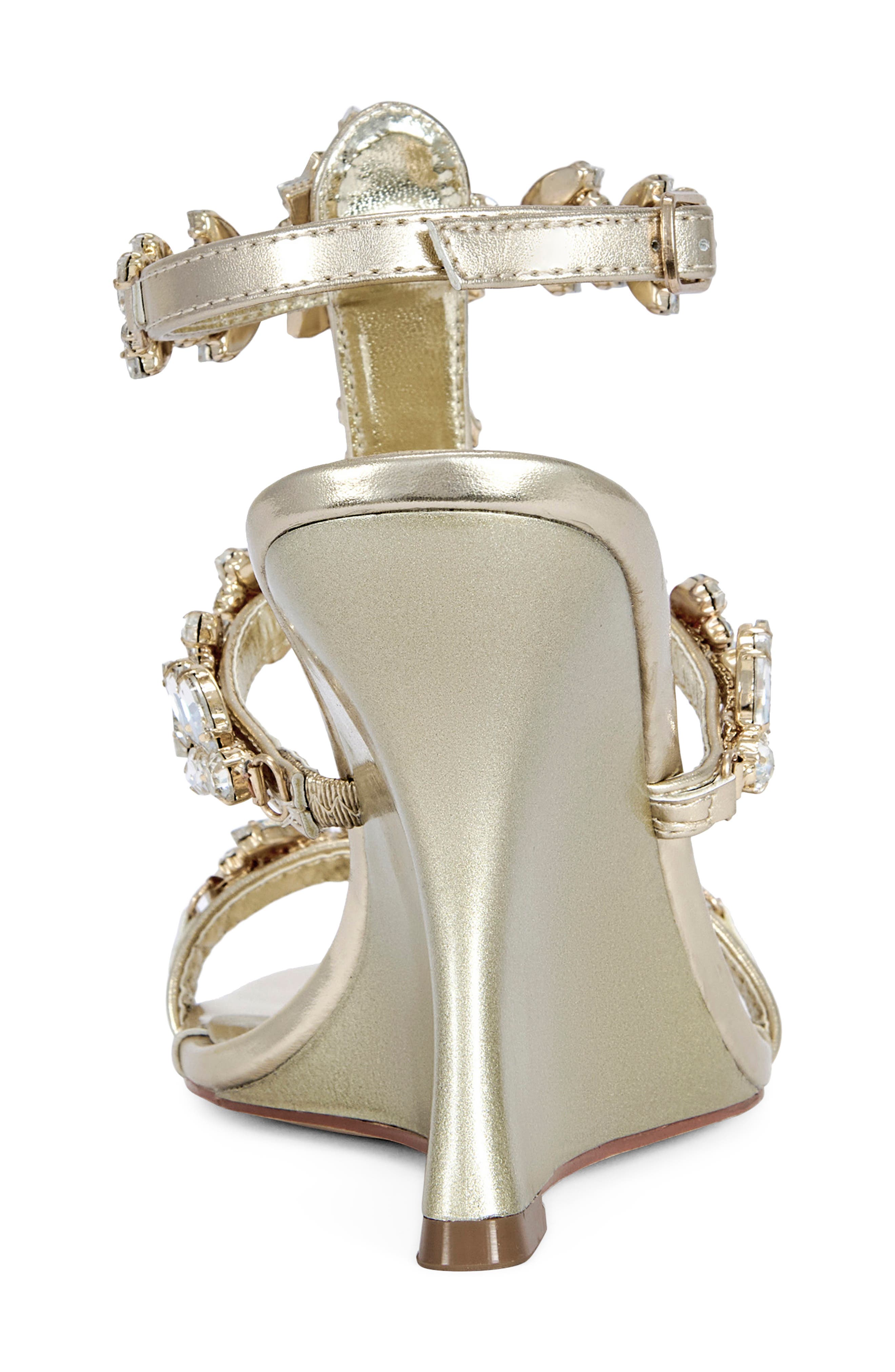 Porceline Wedge Sandal, Alternate, color, GOLD