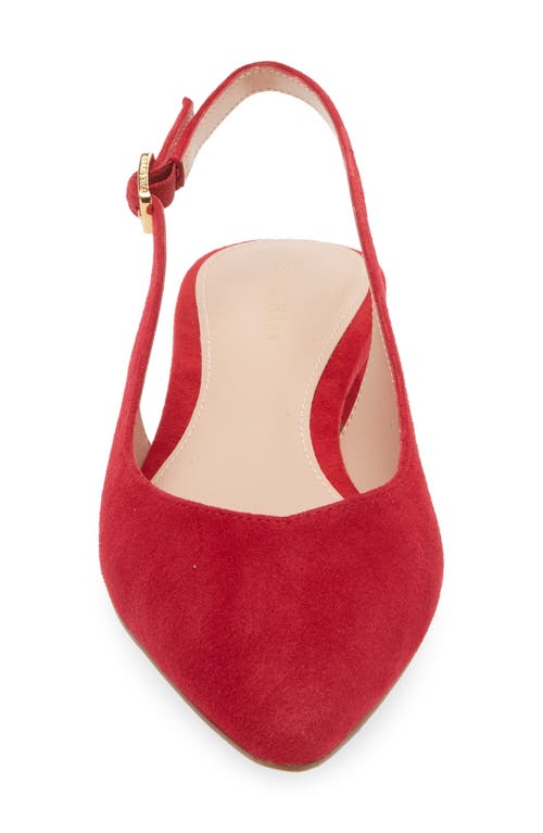 Cole Haan Mazie Slingback Flat In Rio Red Suede