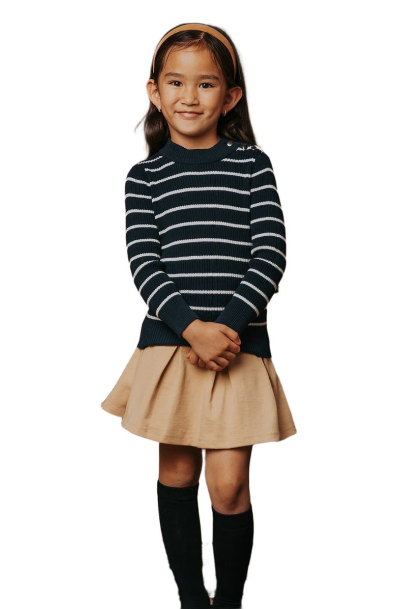 Hope & Henry Girls' Ponte Pleated Skort, Kids, Main, color, 