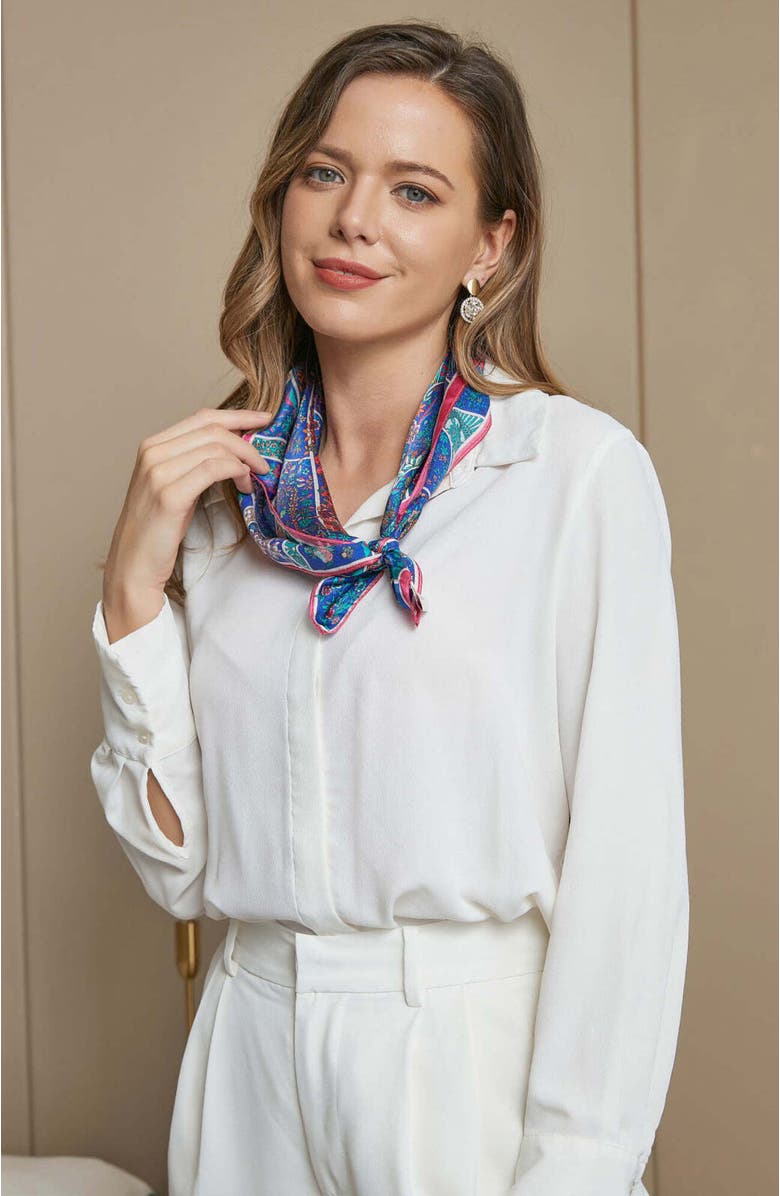 SILKSILKY 100% Mulberry Silk Scarf, Alternate, color, Multi