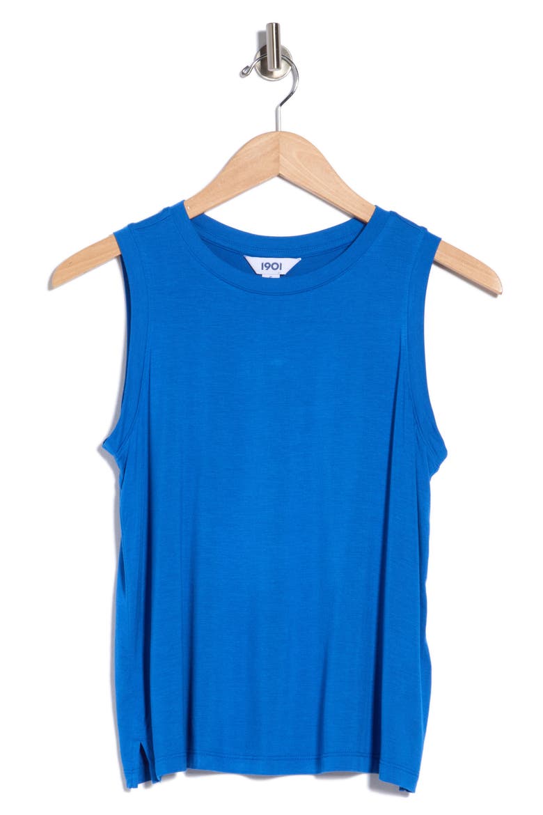 Crewneck Easy Tank, Alternate, color, BLUE OLYMPUS