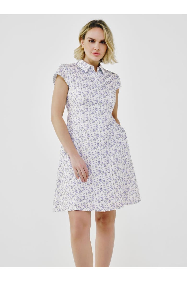 Floral Cotton-Poplin Dress, Alternate, color, Lilac Floral