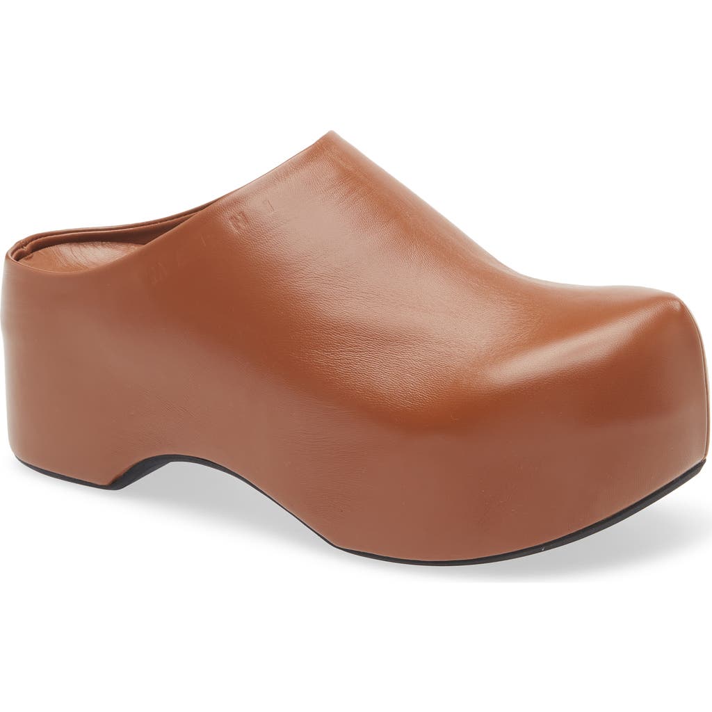 Marni Chunky Platform Clog in Wood  product