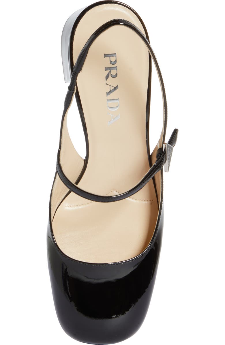Prada Décoletté Logo Slingback Mary Jane Pump, Alternate, color,