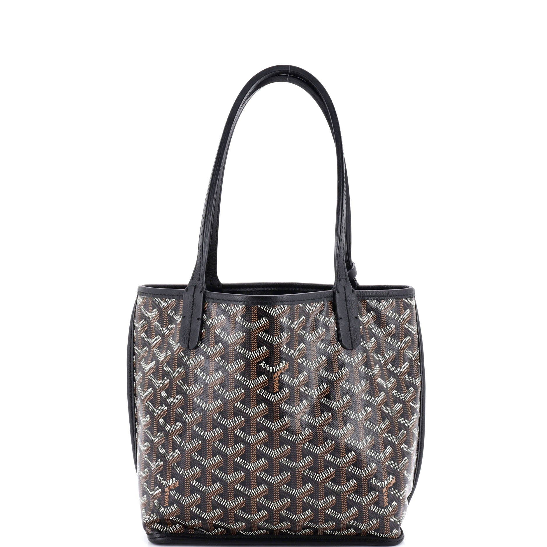 Pre-Owned Goyard Anjou Reversible Tote Coated Canvas Mini, Main, color, 