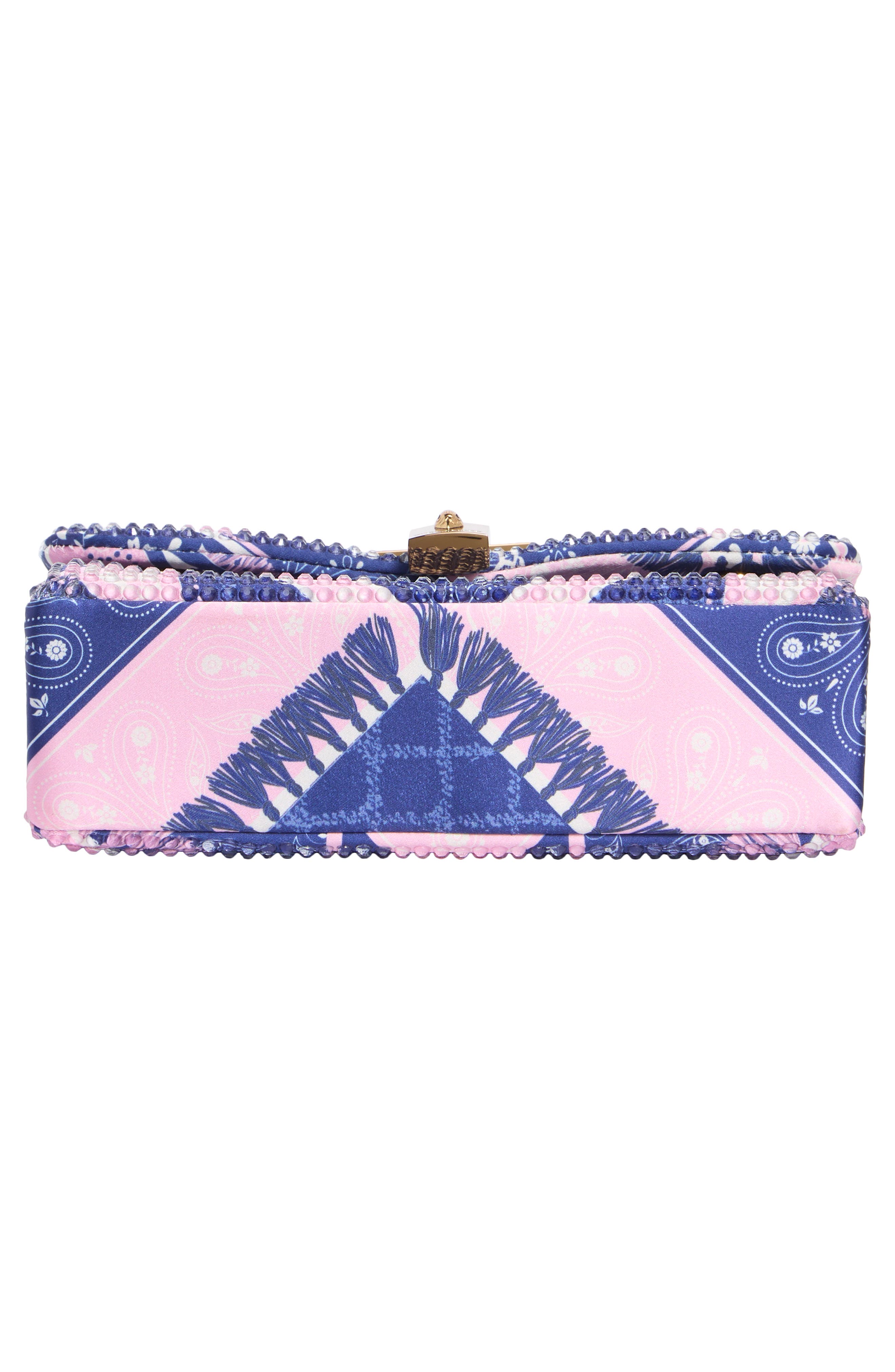 Crystal Fabric Mini Brixton Convertible Crossbody Bag, Alternate, color, OPEN PINK