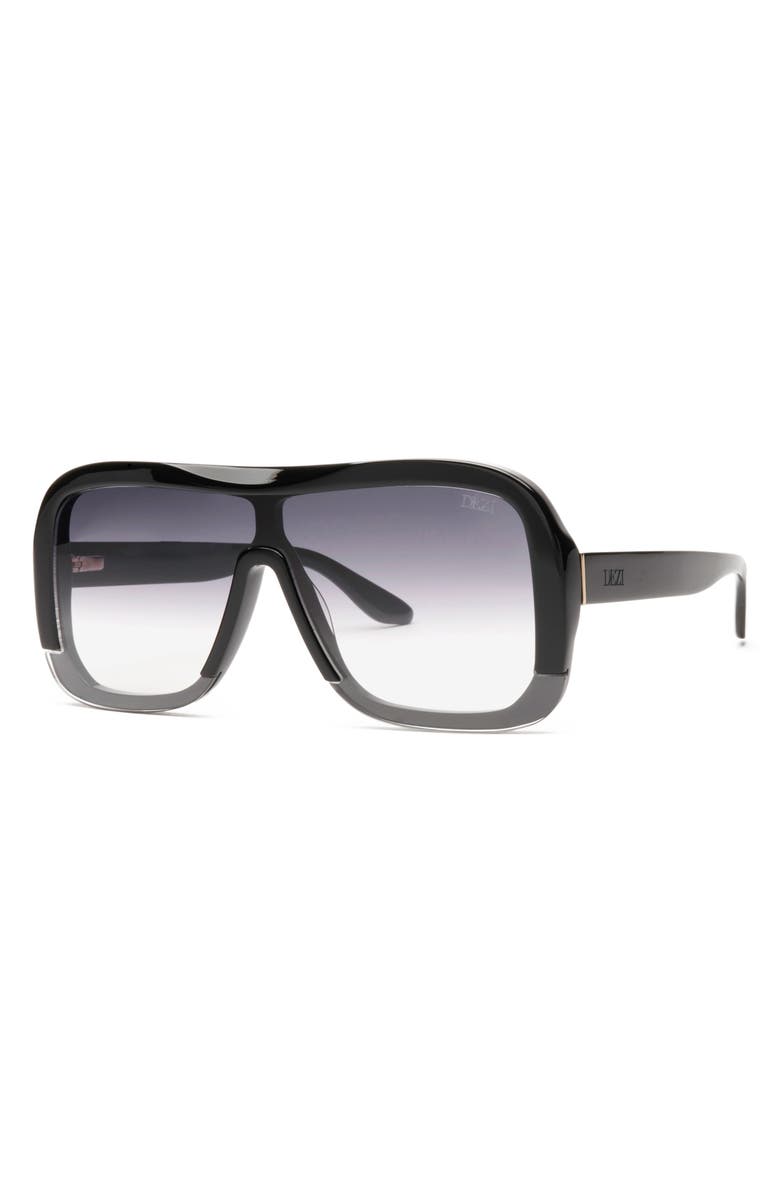 DEZI Afters Shield Sunglasses, Alternate, color, Black / Black Faded