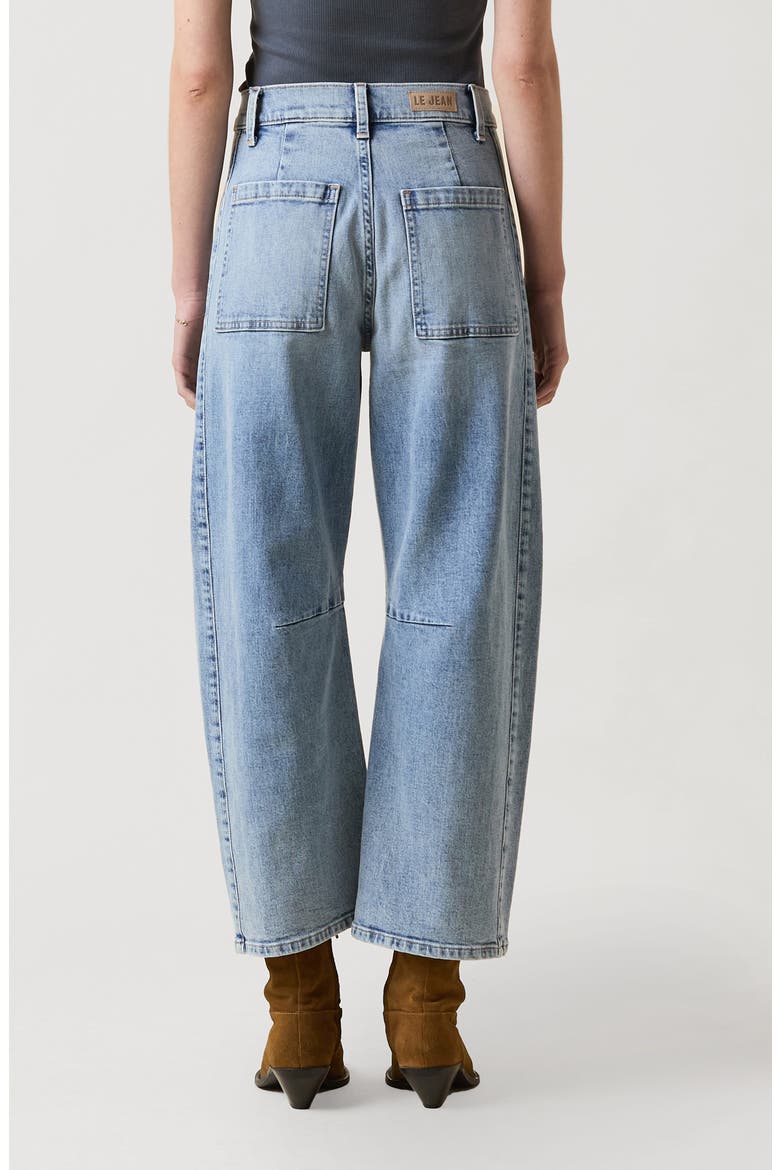 Franke Studded Barrel Leg Jeans, Alternate, color, BLUE HEAVEN
