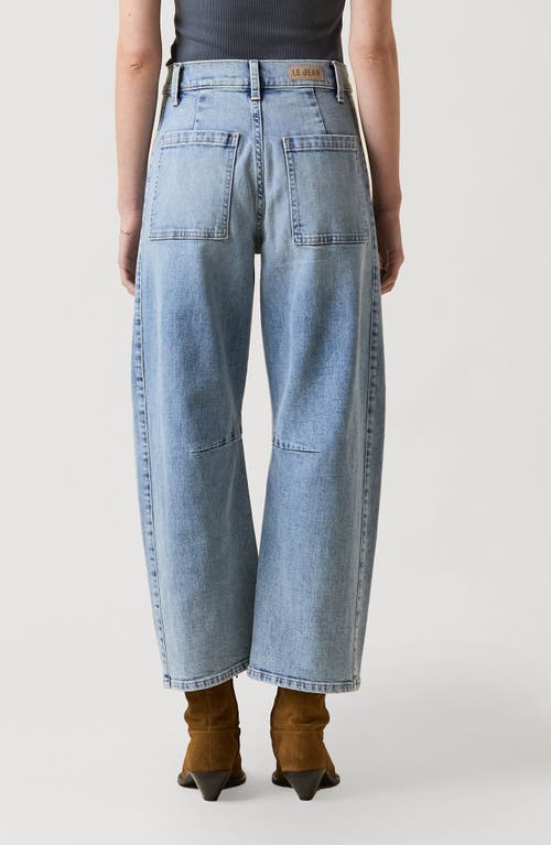 Le Jean Franke Studded Barrel Leg Jeans In Blue