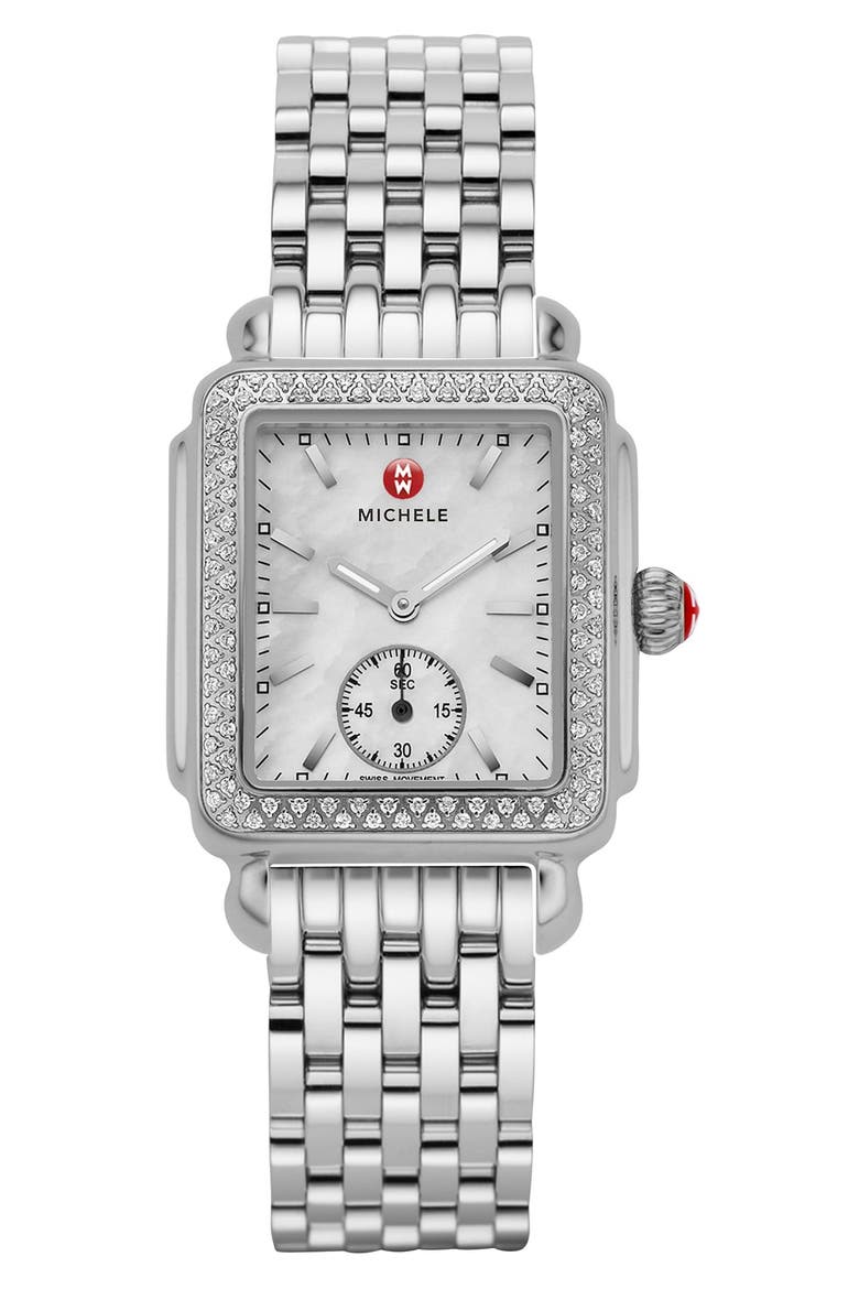 Deco 16 16mm Bracelet Watchband, Alternate, color, SILVER