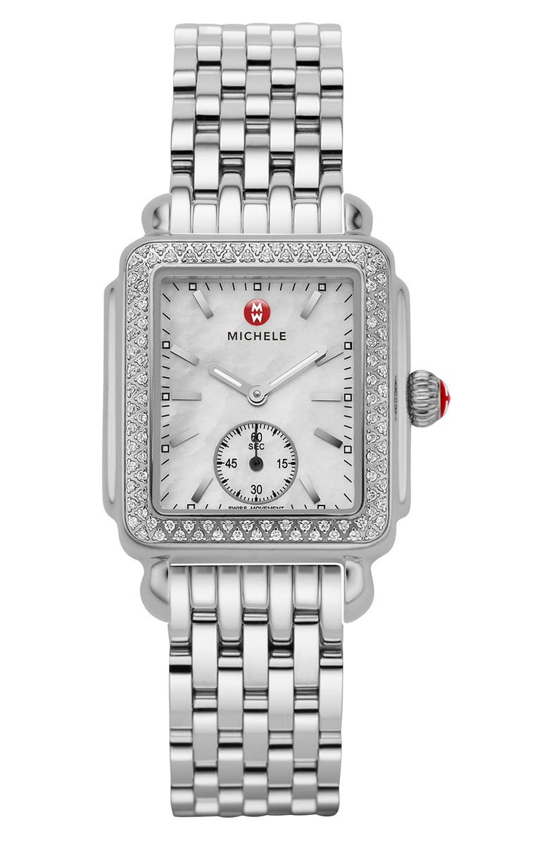 MICHELE Deco 16 16mm Bracelet Watchband, Alternate, color, 