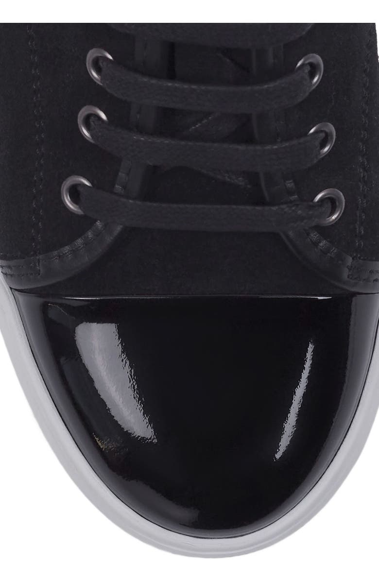 Lanvin DBB1 SNEAKERS IN SUEDE AND PATENT LEATHER, Alternate, color, Black