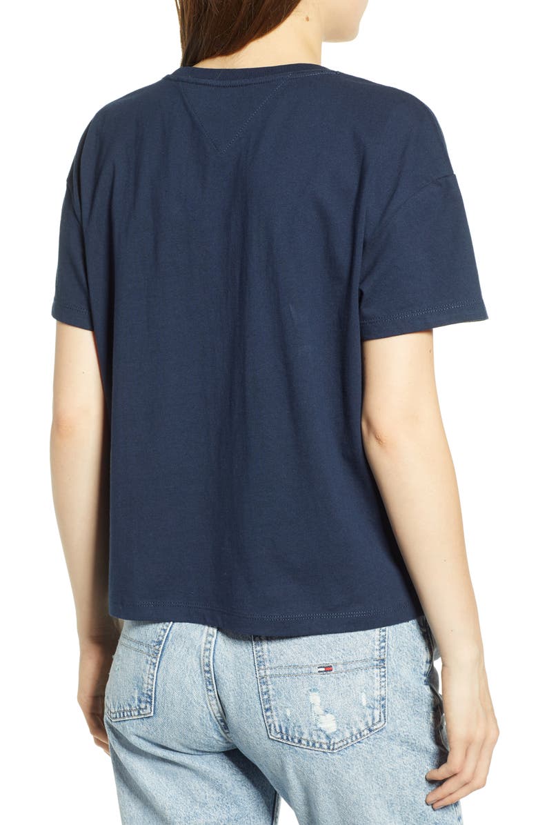 TOMMY JEANS Multicolor Logo Tee, Alternate, color, 