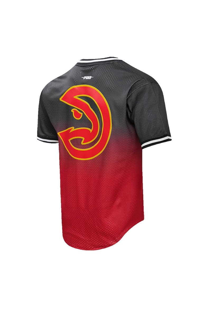 Men's Post Trae Young Black/Red Atlanta Hawks Ombre Name & Number T-Shirt, Alternate, color, Black
