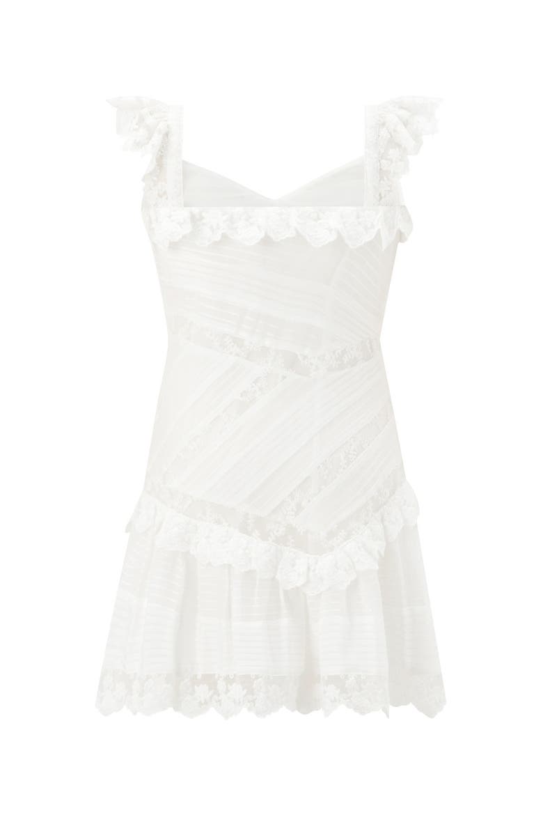 Selina Frill Mini Dress, Alternate, color, Ivory