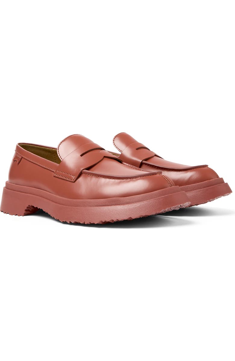 Camper Chunky Platform Penny Loafer, Main, color, Medium Red