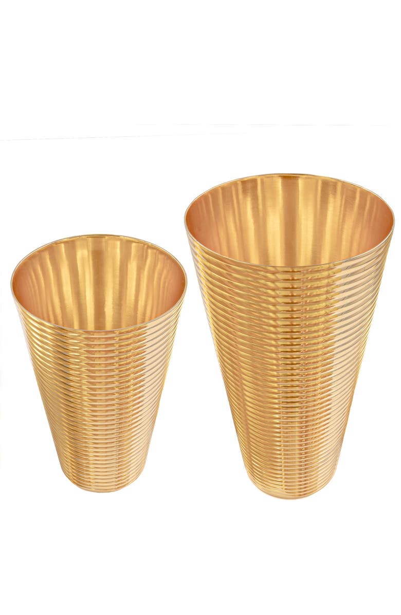 Prince of Scots 24K Gold Fluted 3-Piece Cocktail Shaker Set, Alternate, color, Gold