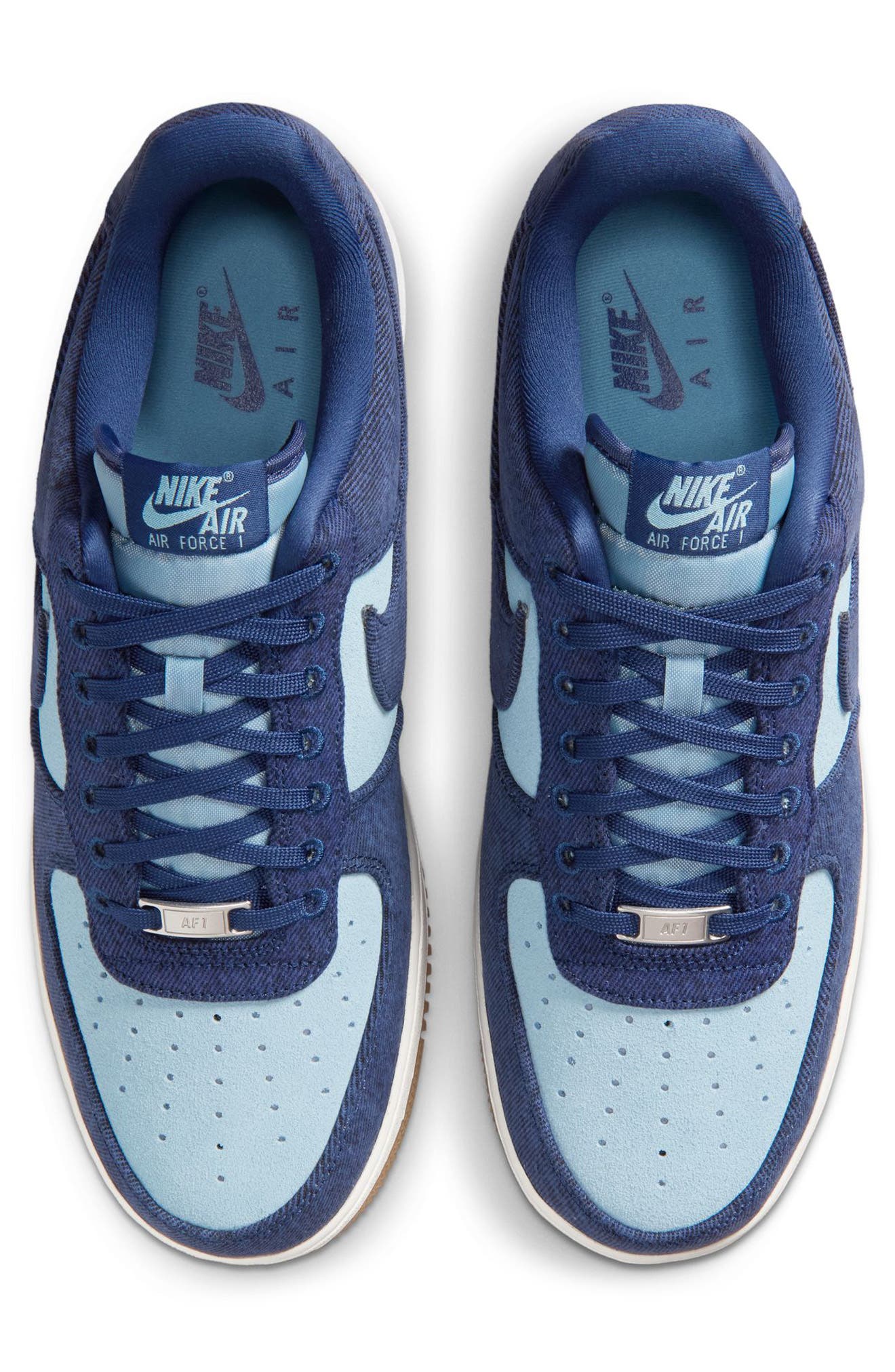 Nike Air Force 1 '07 LV8 Denim Basketball Sneaker, Alternate, color, Navy/Navy