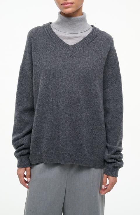 Doris Layered Look Cashmere Sweater