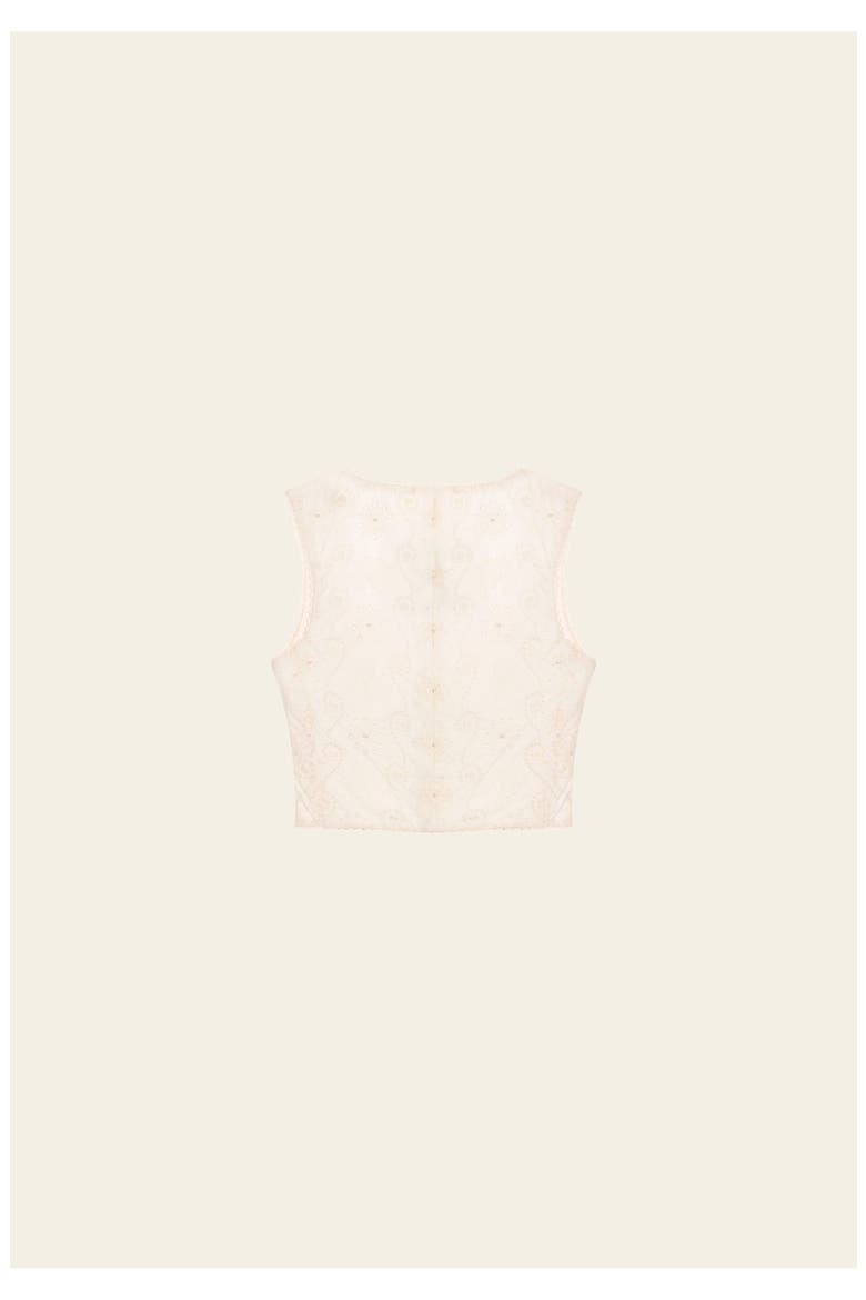 Cornalina Playa Cropped Top, Alternate, color, Ivory