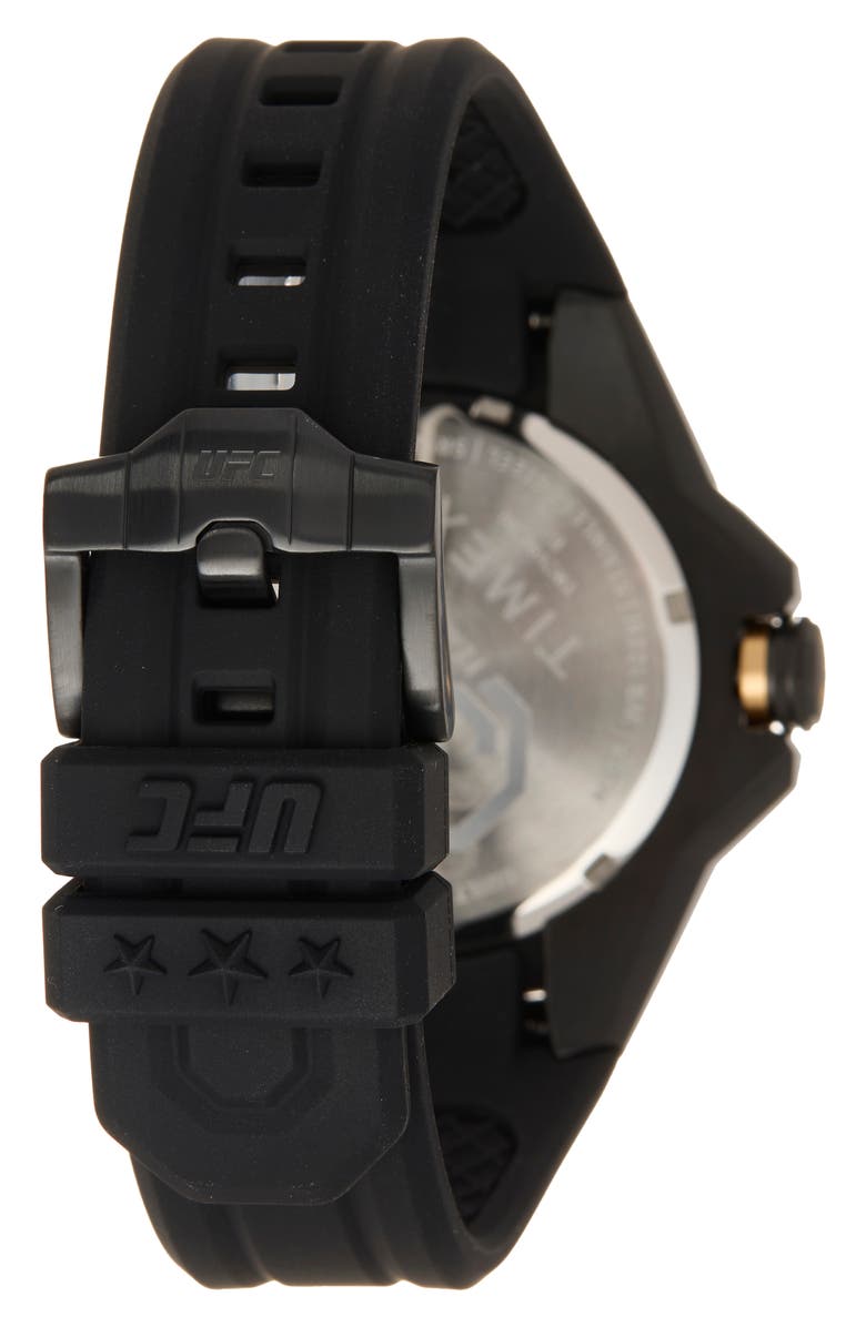 Timex<sup>®</sup> UFC Pro 30th Anniversary Silicone Strap Watch, 45mm, Alternate, color, Black