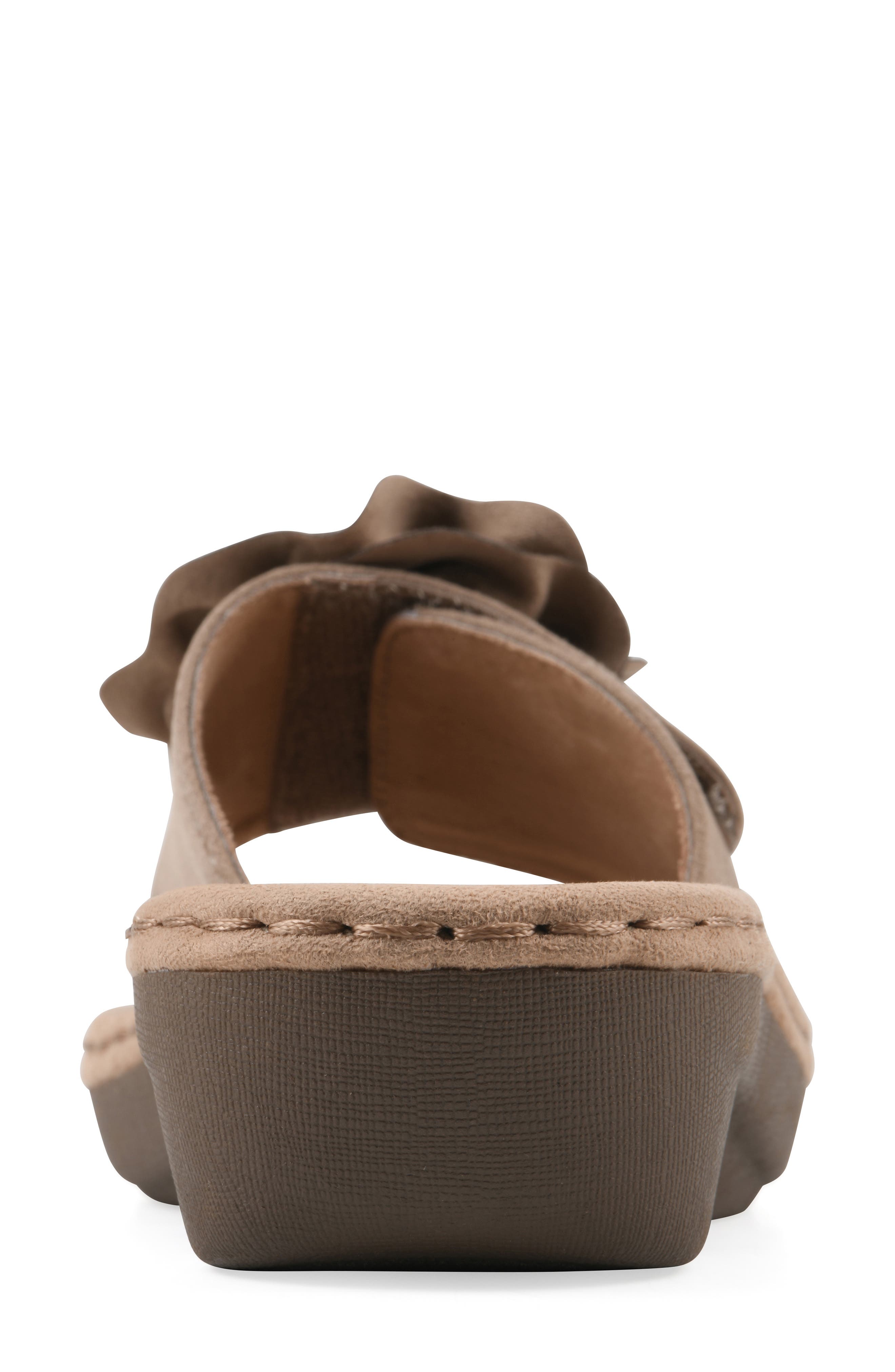 Casmyn Floral Mini Wedge Sandal - Wide Width Available, Alternate, color, MOCHA/ FABRIC