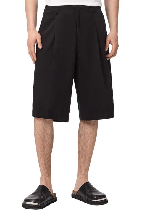 Castro Pleated Cotton Shorts
