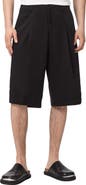 AllSaints Castro Pleated Cotton Shorts