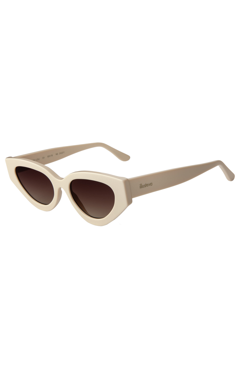 Illesteva Mary Lou Sunglasses, Alternate, color, Cream / Brown