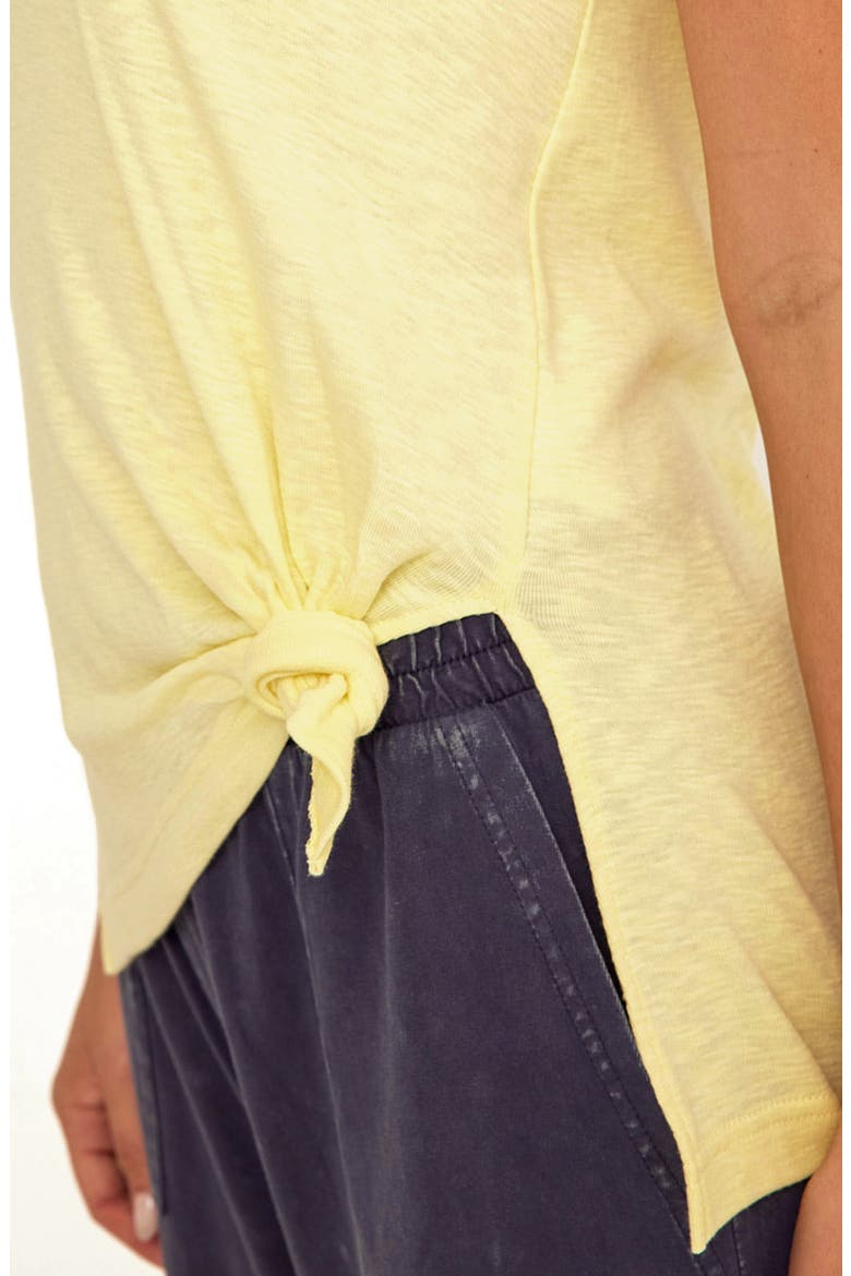 Norma Textured Slubbed Cotton Blend T-Shirt, Alternate, color, LEMONADE