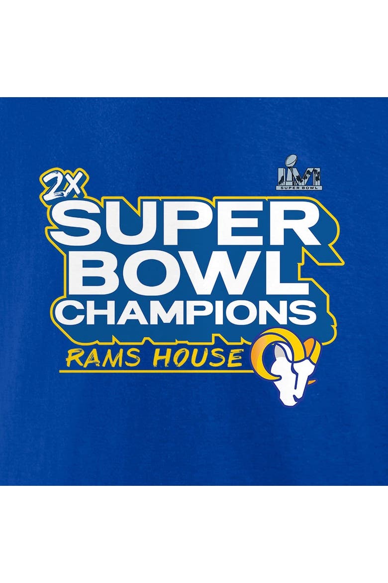 Men's Fanatics Branded Royal Los Angeles Rams Super Bowl LVI Champions Parade Celebration T-Shirt, Alternate, color, Royal