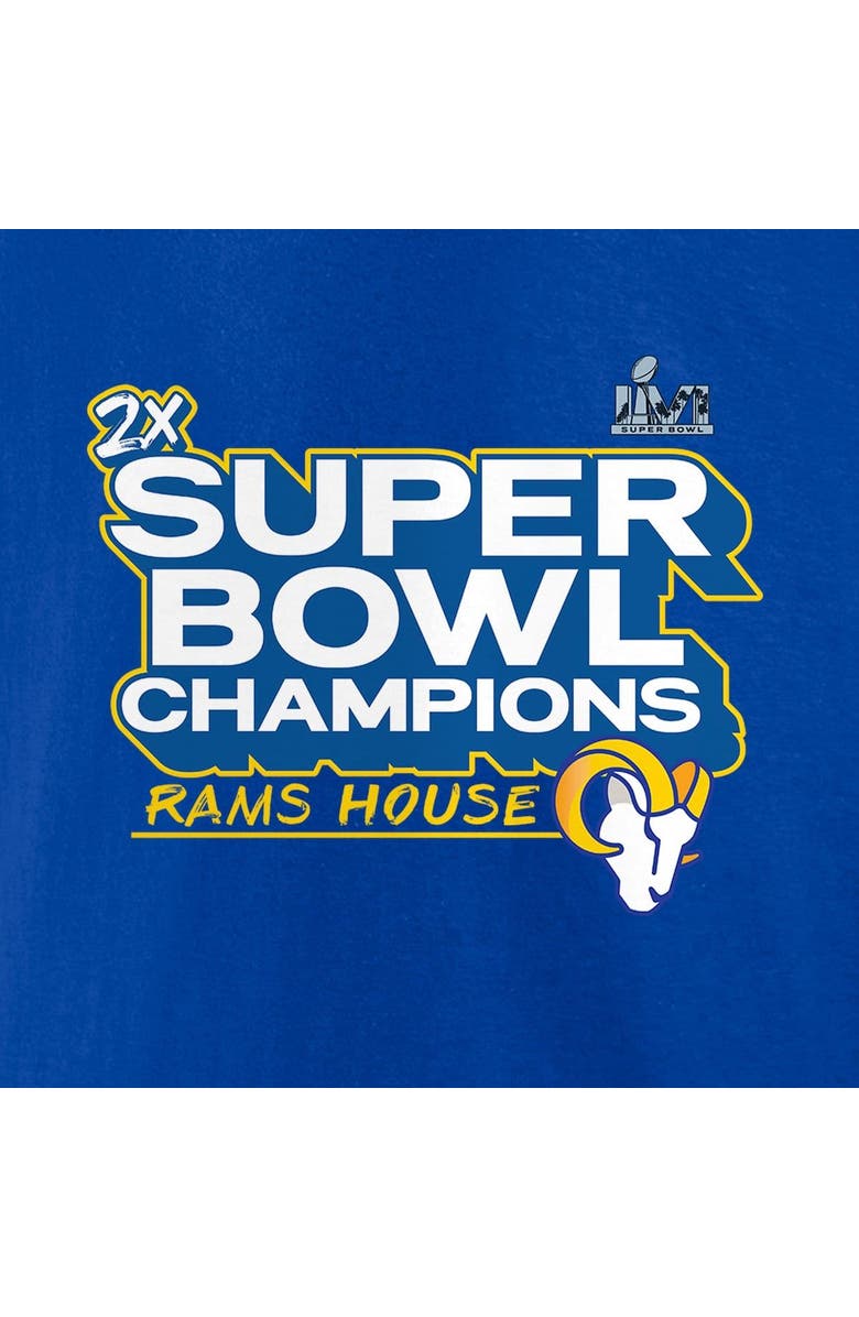 FANATICS Men's Fanatics Branded Royal Los Angeles Rams Super Bowl LVI Champions Parade Celebration T-Shirt, Alternate, color, 