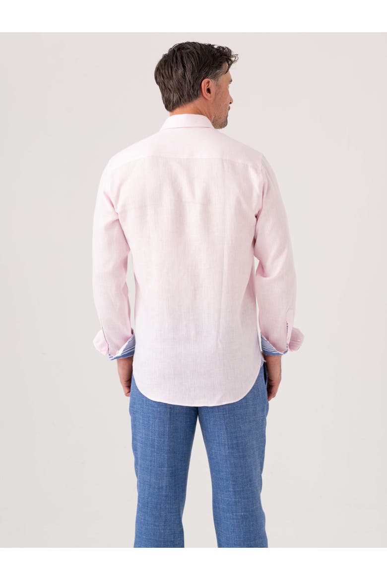 Classic Linen Long Sleeve Shirt, Alternate, color, Pink