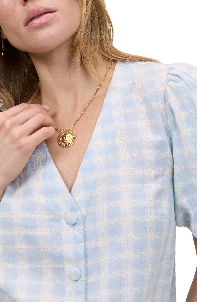 Nobody's Child Brooke Puff Sleeve Top, Alternate, color, Blue