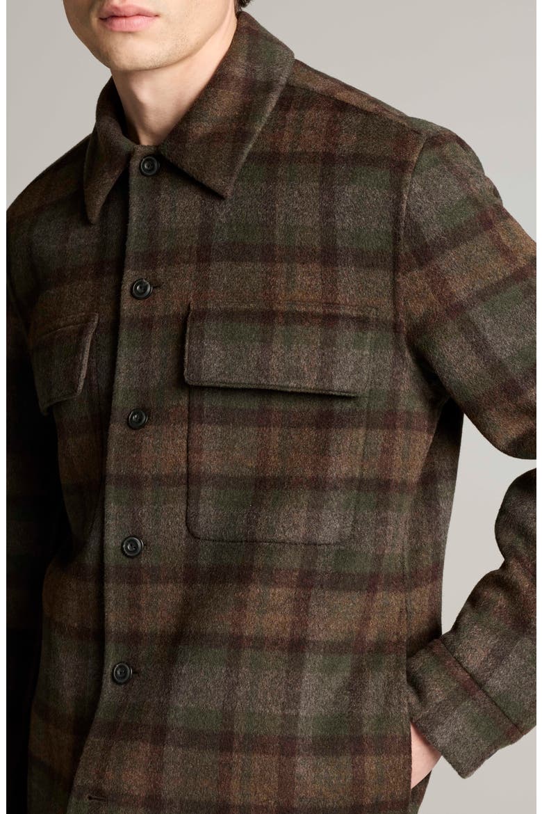 Plaid Shirt Jacket, Alternate, color, NIGHT LEAF COMBO