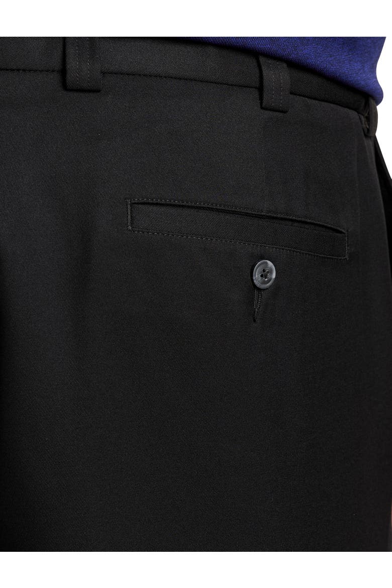 Big & Tall Microfiber Waist-Relaxer Pants, Alternate, color, BLACK