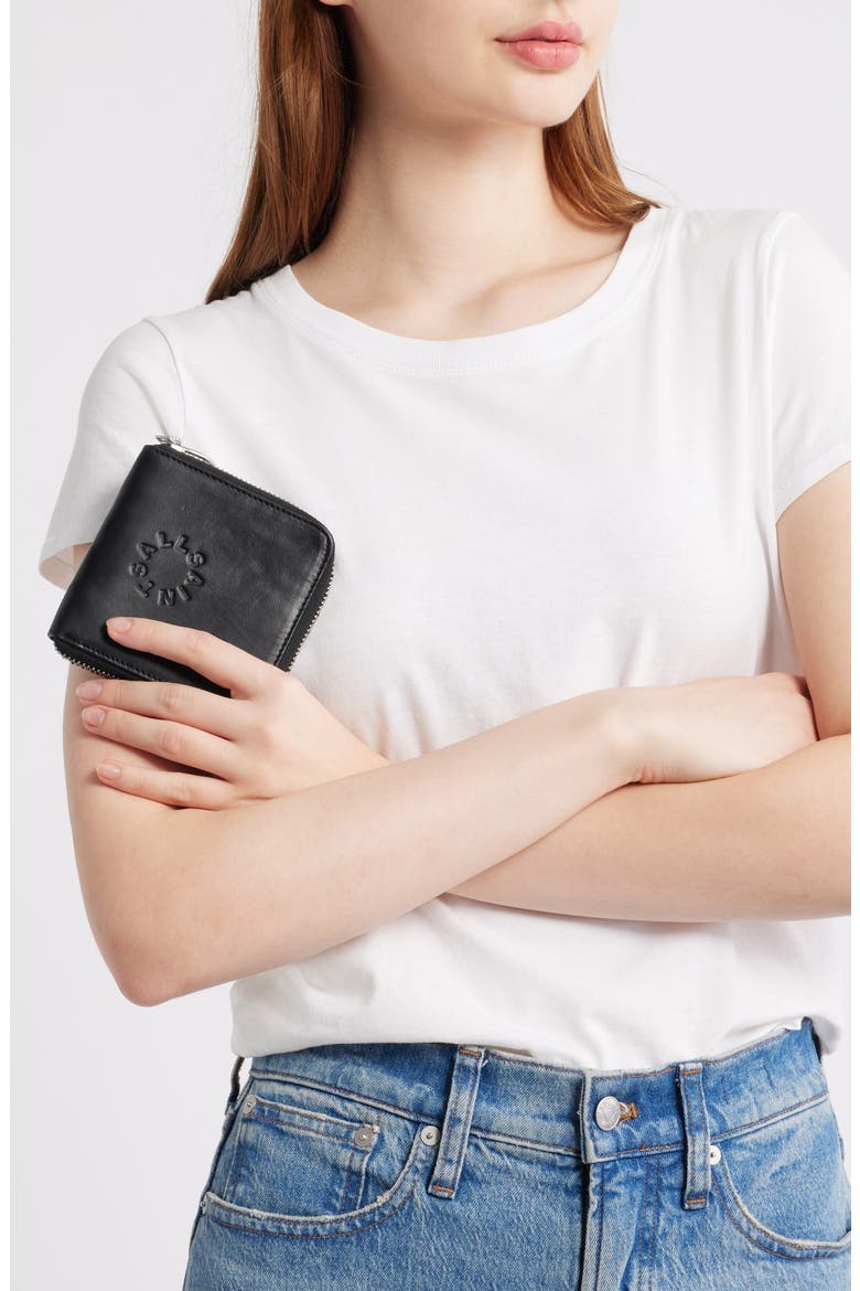 Arlo Leather Zip Wallet, Alternate, color, BLACK