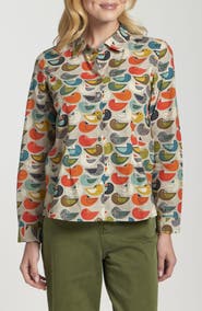 APNY Print Poplin Button-Up Shirt