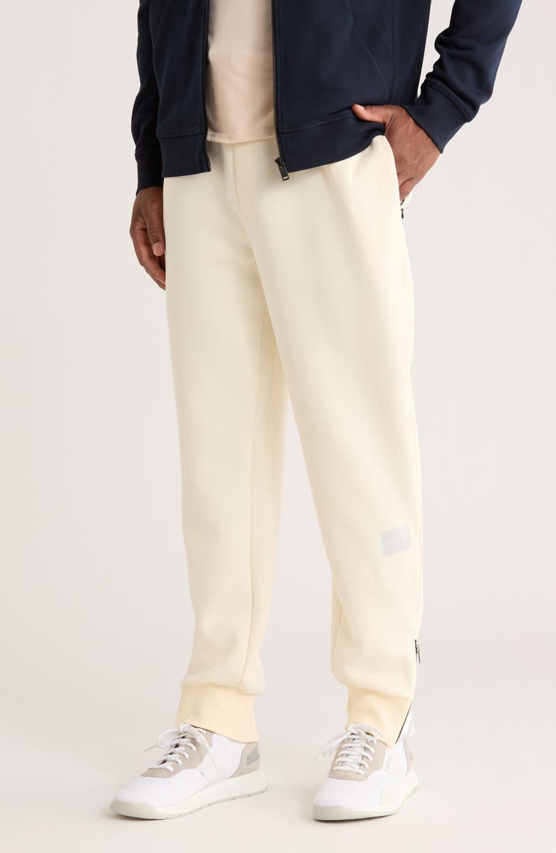 HUGO Logo Patch Knit Joggers, Main, color, Natural