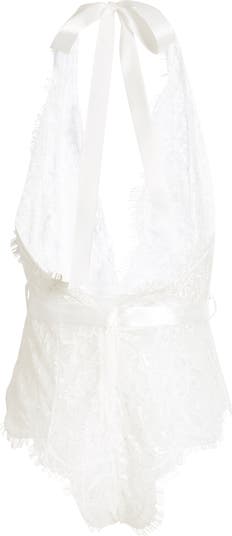 Naomi Plunge Neck Lace Bodysuit