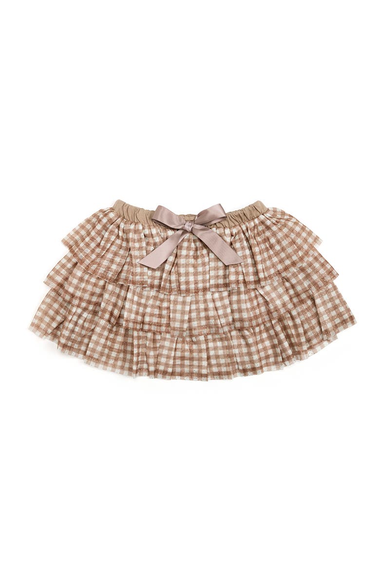 Gingham Printed Tulle Tiered Tutu, Main, color, Multicolor