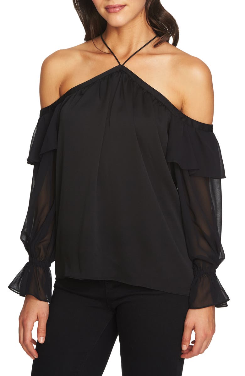 1.STATE Cold Shoulder Halter Top, Main, color, 